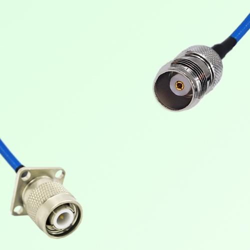 Semi-Flexible Jumper TNC Female to TNC Male 4 Hole Flange Mount 17.5x17.5mm Semi-Flexible Jumper TNC Female to TNC Male 4 Hole Flange Mount 17.5x17.5mm