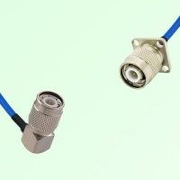 Semi-Flexible Jumper TNC Male 4 Hole 17.5x17.5mm to TNC Male Right Angle