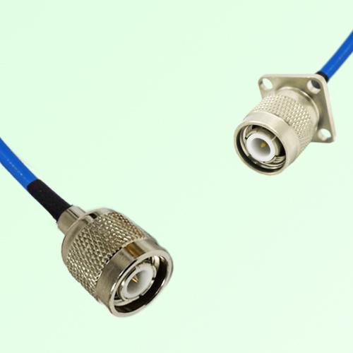 Semi-Flexible Jumper TNC Male 4 Hole Flange Mount 17.5x17.5mm to TNC Male Semi-Flexible Jumper TNC Male 4 Hole Flange Mount 17.5x17.5mm to TNC Male
