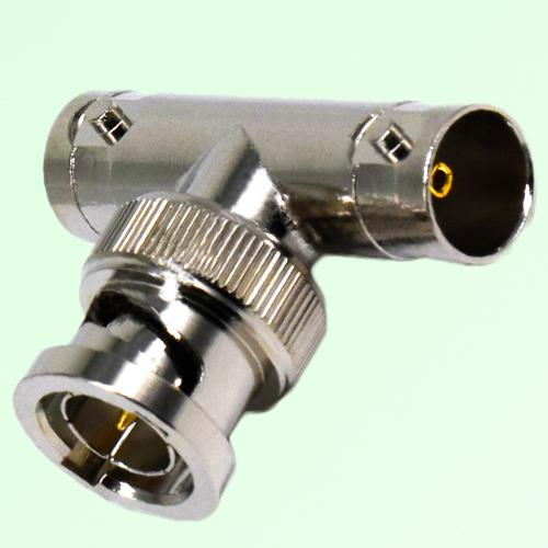 75ohm T Type BNC Male Plug to Two BNC Female Jack Adapter 75ohm T Type BNC Male Plug to Two BNC Female Jack Adapter