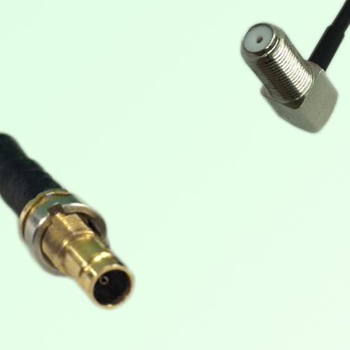 75ohm 1.0/2.3 DIN Female to F Bulkhead Female R/A Coax Cable Assembly