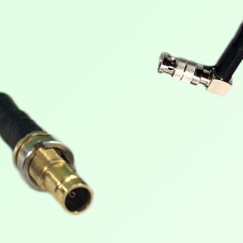 75ohm 1.0/2.3 DIN Female to HD-BNC Male R/A Coax Cable Assembly 75ohm 1.0/2.3 DIN Female to HD-BNC Male R/A Coax Cable Assembly