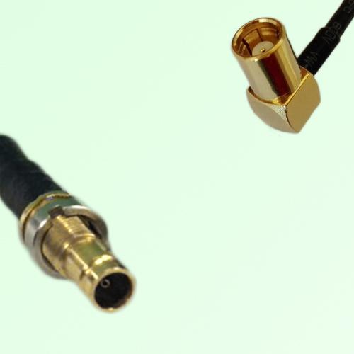 75ohm 1.0/2.3 DIN Female to SMB Female Right Angle Coax Cable Assembly