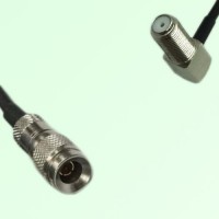 75ohm 1.0/2.3 DIN Male to F Bulkhead Female R/A Coax Cable Assembly