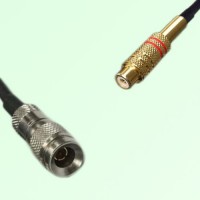 75ohm 1.0/2.3 DIN Male to RCA Female Coax Cable Assembly