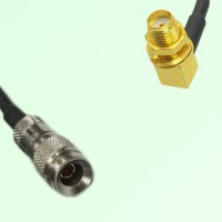 75ohm 1.0/2.3 DIN Male to SMA Bulkhead Female R/A Coax Cable Assembly