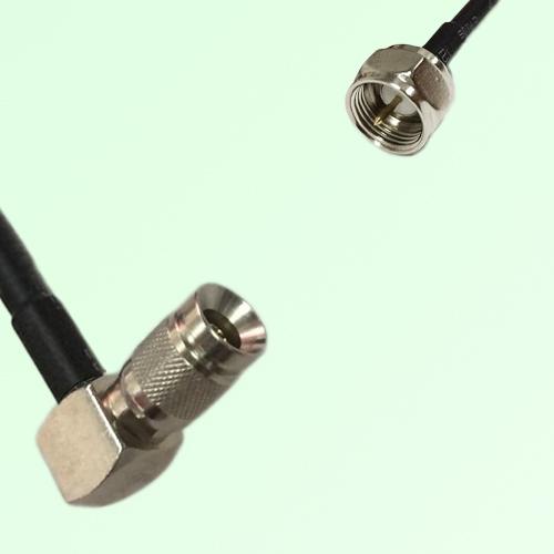 75ohm 1.0/2.3 DIN Male Right Angle to F Male Coax Cable Assembly 75ohm 1.0/2.3 DIN Male Right Angle to F Male Coax Cable Assembly