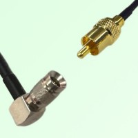 75ohm 1.0/2.3 DIN Male Right Angle to RCA Male Coax Cable Assembly