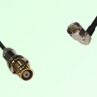 75ohm 1.6/5.6 DIN Female to F Male Right Angle Coax Cable Assembly