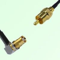 75ohm 1.6/5.6 DIN Female Right Angle to RCA Male Coax Cable Assembly 75ohm 1.6/5.6 DIN Female Right Angle to RCA Male Coax Cable Assembly