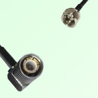 75ohm 1.6/5.6 DIN Male Right Angle to F Male Coax Cable Assembly