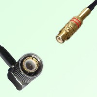 75ohm 1.6/5.6 DIN Male Right Angle to RCA Female Coax Cable Assembly 75ohm 1.6/5.6 DIN Male Right Angle to RCA Female Coax Cable Assembly