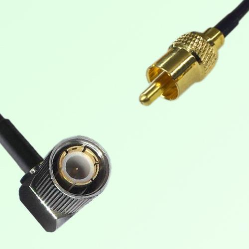 75ohm 1.6/5.6 DIN Male Right Angle to RCA Male Coax Cable Assembly 75ohm 1.6/5.6 DIN Male Right Angle to RCA Male Coax Cable Assembly