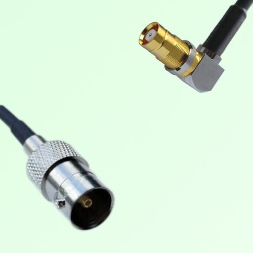 75ohm BNC Female to 1.6/5.6 DIN Female Right Angle Coax Cable Assembly 75ohm BNC Female to 1.6/5.6 DIN Female Right Angle Coax Cable Assembly