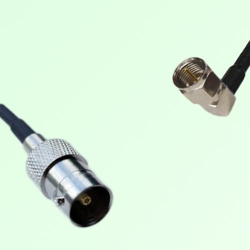 75ohm BNC Female to F Male Right Angle Coax Cable Assembly