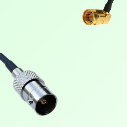 75ohm BNC Female to SMA Male Right Angle Coax Cable Assembly
