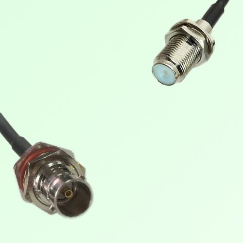 75ohm BNC Bulkhead Female to F Bulkhead Female Coax Cable Assembly