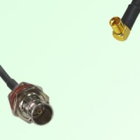 75ohm BNC Bulkhead Female to MMCX Female R/A Coax Cable Assembly