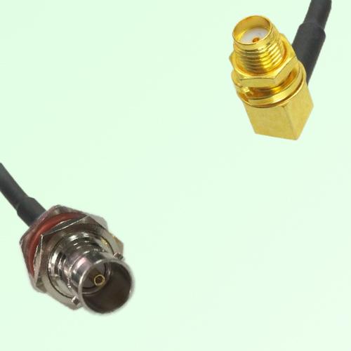 75ohm BNC Bulkhead Female to SMA Bulkhead Female R/A Cable Assembly