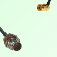 75ohm BNC Bulkhead Female to SMA Male Right Angle Coax Cable Assembly