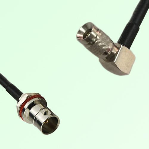 75ohm BNC Front Mount B/H Female to 1.0/2.3 DIN Male R/A Cable 75ohm BNC Front Mount B/H Female to 1.0/2.3 DIN Male R/A Cable