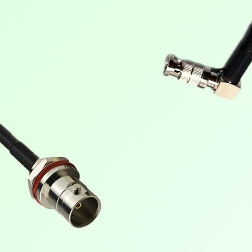 75ohm BNC Front Mount B/H Female to HD-BNC Male R/A Cable Assembly