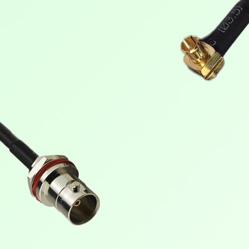 75ohm BNC Front Mount Bulkhead Female to MCX Male R/A Cable Assembly