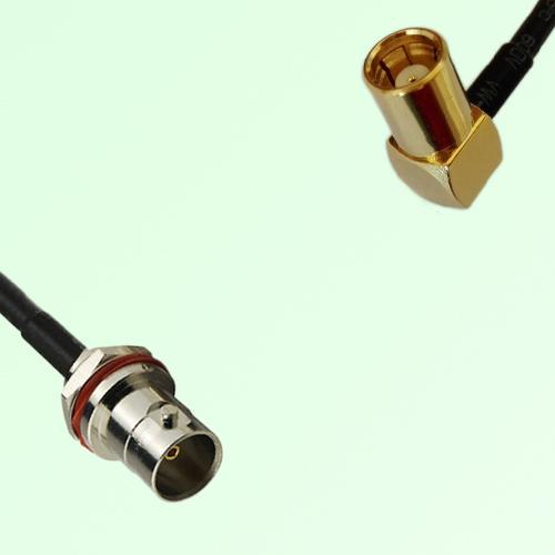 75ohm BNC Front Mount Bulkhead Female to SMB Female R/A Cable Assembly
