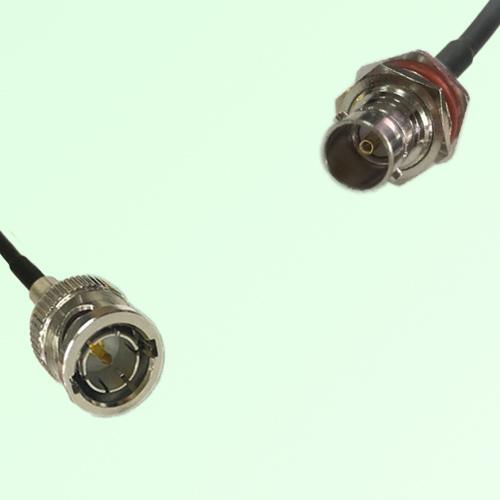 75ohm BNC Male to BNC Bulkhead Female Coax Cable Assembly