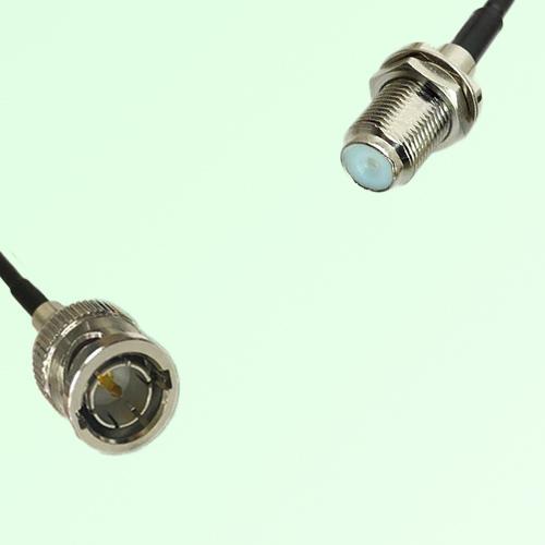 75ohm BNC Male to F Bulkhead Female Coax Cable Assembly