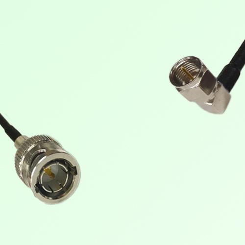 75ohm BNC Male to F Male Right Angle Coax Cable Assembly