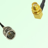 75ohm BNC Male to SMA Bulkhead Female Right Angle Coax Cable Assembly