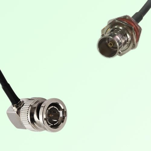 75ohm BNC Male Right Angle to BNC Bulkhead Female Coax Cable Assembly 75ohm BNC Male Right Angle to BNC Bulkhead Female Coax Cable Assembly