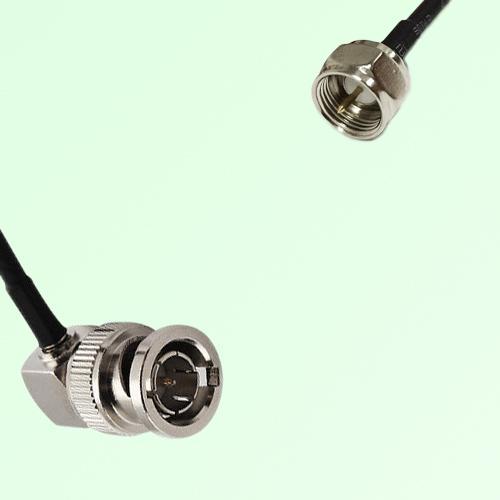 75ohm BNC Male Right Angle to F Male Coax Cable Assembly