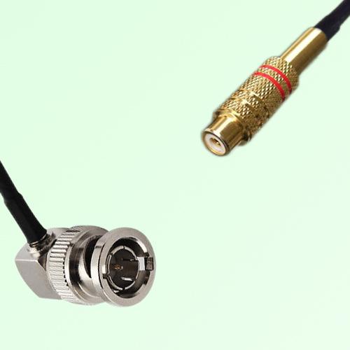 75ohm BNC Male Right Angle to RCA Female Coax Cable Assembly 75ohm BNC Male Right Angle to RCA Female Coax Cable Assembly
