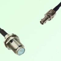75ohm F Bulkhead Female to HD-BNC Bulkhead Female Coax Cable Assembly