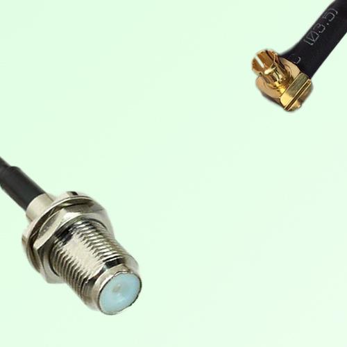 75ohm F Bulkhead Female to MCX Male Right Angle Coax Cable Assembly 75ohm F Bulkhead Female to MCX Male Right Angle Coax Cable Assembly
