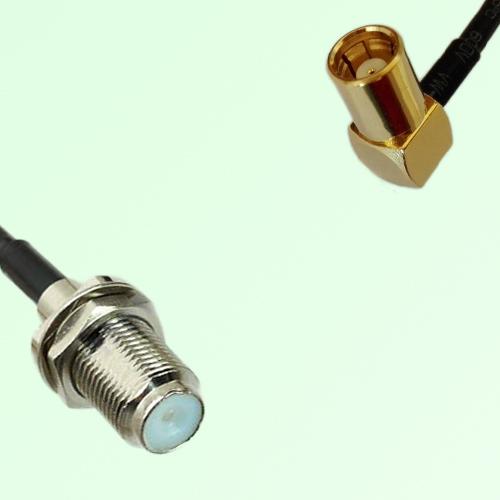 75ohm F Bulkhead Female to SMB Female Right Angle Coax Cable Assembly