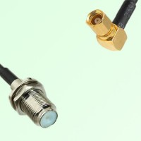 75ohm F Bulkhead Female to SMC Female Right Angle Coax Cable Assembly