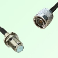 75ohm F Bulkhead Female to TNC Male Coax Cable Assembly