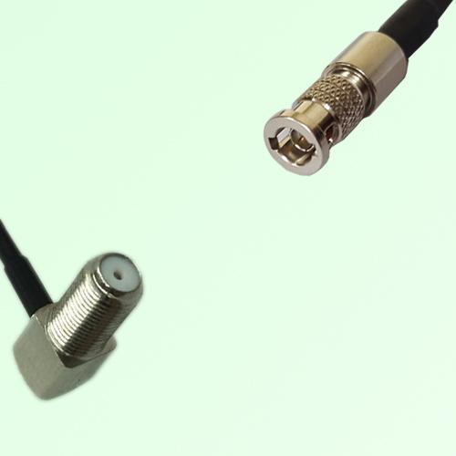 75ohm F Bulkhead Female Right Angle to HD-BNC Male Coax Cable Assembly