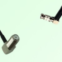 75ohm F Bulkhead Female R/A to HD-BNC Male R/A Coax Cable Assembly