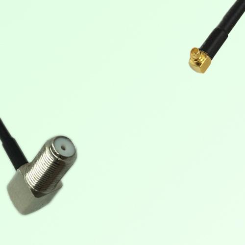 75ohm F Bulkhead Female R/A to MMCX Male R/A Coax Cable Assembly