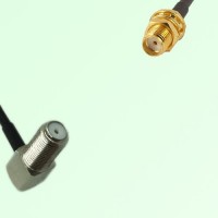 75ohm F Bulkhead Female R/A to SMA Bulkhead Female Coax Cable Assembly