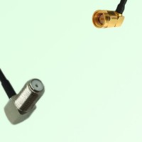 75ohm F Bulkhead Female R/A to SMA Male R/A Coax Cable Assembly