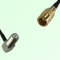 75ohm F Bulkhead Female Right Angle to SMB Female Coax Cable Assembly