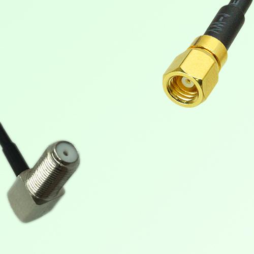 75ohm F Bulkhead Female Right Angle to SMC Female Coax Cable Assembly 75ohm F Bulkhead Female Right Angle to SMC Female Coax Cable Assembly