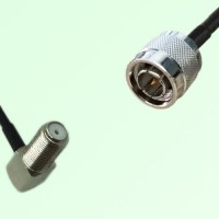 75ohm F Bulkhead Female Right Angle to TNC Male Coax Cable Assembly