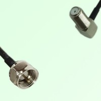 75ohm F Male to F Bulkhead Female Right Angle Coax Cable Assembly