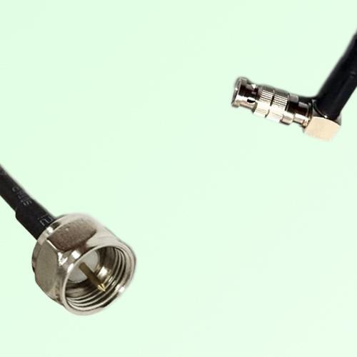 75ohm F Male to HD-BNC Male Right Angle Coax Cable Assembly
